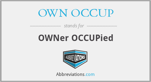 What does OWN OCCUP stand for?